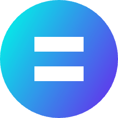 Equal Sign Circle Icon from Sharp Gradient Set