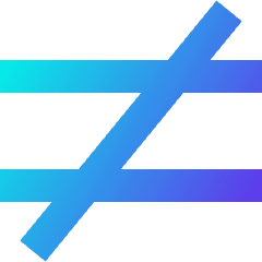 Not Equal Sign Icon from Sharp Gradient Set