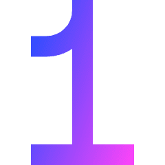 Number One Icon from Sharp Gradient Set