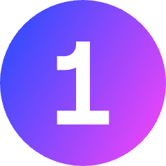 Number One Circle Icon from Sharp Gradient Set