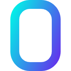 Number Zero Icon from Sharp Gradient Set