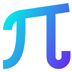 Pi Symbol Icon from Sharp Gradient Set