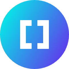 Square Brackets Circle Icon from Sharp Gradient Set