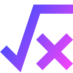 Square Root X Icon from Sharp Gradient Set