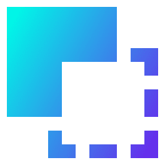 Pathfinder Minus Front 1 Icon from Sharp Gradient Set
