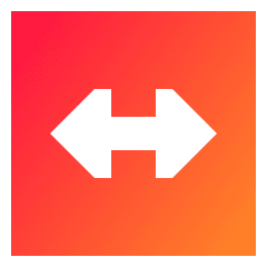 Fit Width Icon from Sharp Gradient Set