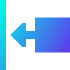 Move Left Icon from Sharp Gradient Set