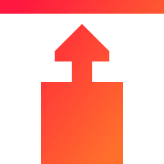 Move Up Icon from Sharp Gradient Set