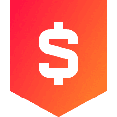 Money Shield Icon from Sharp Gradient Set