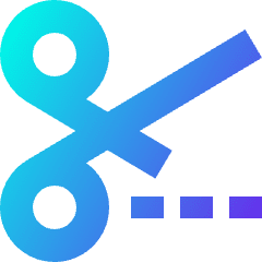 Cut Icon from Sharp Gradient Set