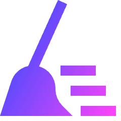 Clean Broom Wipe Icon from Sharp Gradient Set