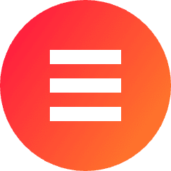 Hamburger Menu Circle Icon from Sharp Gradient Set