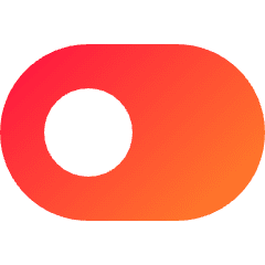 Horizontal Toggle Button Single Left Icon from Sharp Gradient Set