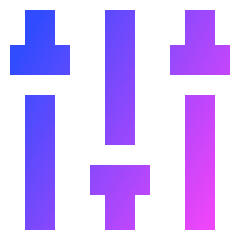 Vertical Slider 3 Icon from Sharp Gradient Set