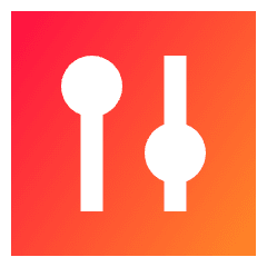 Vertical Slider Square Icon from Sharp Gradient Set