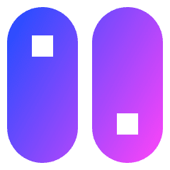 Vertical Toggle Button Icon from Sharp Gradient Set