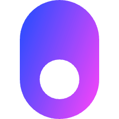 Vertical Toggle Button Single Bottom Icon from Sharp Gradient Set