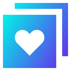 Custom Feeds Like Favorite Icon from Sharp Gradient Set