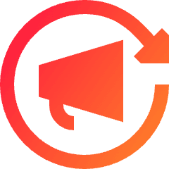 Megaphone Refresh Icon from Sharp Gradient Set