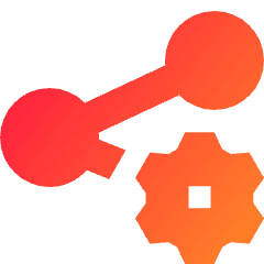 Share Setting Gear Icon from Sharp Gradient Set