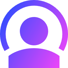 User Podcast Icon from Sharp Gradient Set