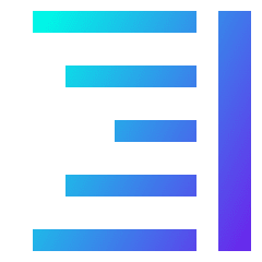 Align Right 2 Icon from Sharp Gradient Set
