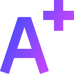 Bigger Text Plus Size Icon from Sharp Gradient Set