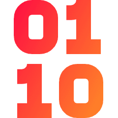 Binary Code Icon from Sharp Gradient Set