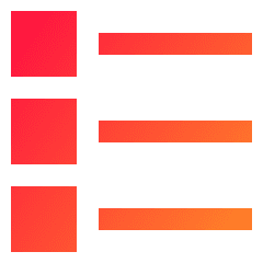 Bullet List Icon from Sharp Gradient Set