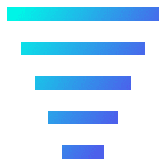 Filter Text Icon from Sharp Gradient Set