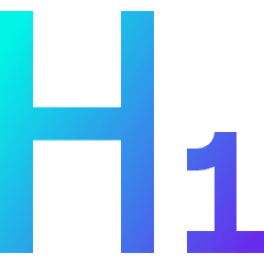 Heading 1 Paragraph Styles Heading Icon from Sharp Gradient Set