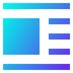 Insert Center Left 1 Icon from Sharp Gradient Set