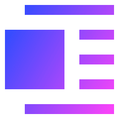 Insert Center Left 2 Icon from Sharp Gradient Set