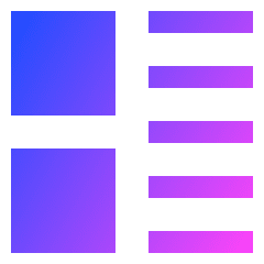 Insert Side Icon from Sharp Gradient Set