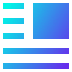 Insert Top Right Icon from Sharp Gradient Set