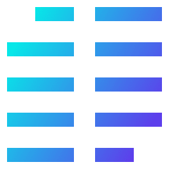 Paragraph Column Icon from Sharp Gradient Set