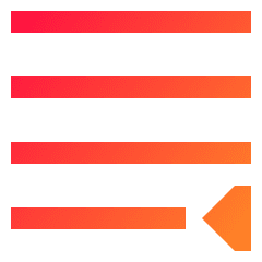Paragraph Indent Last Line Icon from Sharp Gradient Set