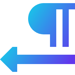 Paragraph Right To Left Icon from Sharp Gradient Set