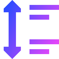 Paragraph Spacing Icon from Sharp Gradient Set