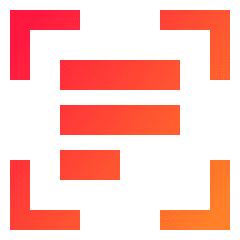 Scan Text Icon from Sharp Gradient Set