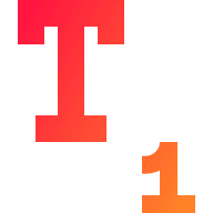 Subscript 2 Icon from Sharp Gradient Set