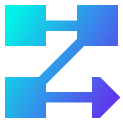 Text Flow Rows Icon from Sharp Gradient Set