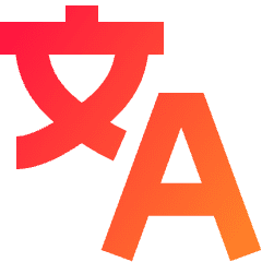 Translate Text Icon from Sharp Gradient Set