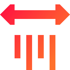 Vertical Text Spacing Icon from Sharp Gradient Set