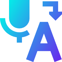 Voice Typing Word Convert Icon from Sharp Gradient Set