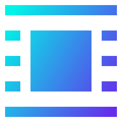 Word Wrap Around Bounding Box Icon from Sharp Gradient Set