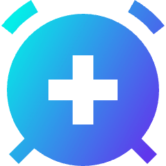 Add Alert Clock Icon from Sharp Gradient Set