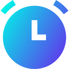 Alarm Clock Icon from Sharp Gradient Set