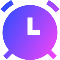 Alarm Clock 2 Icon from Sharp Gradient Set