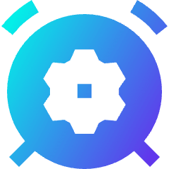 Alarm Clock Setting Gear Icon from Sharp Gradient Set